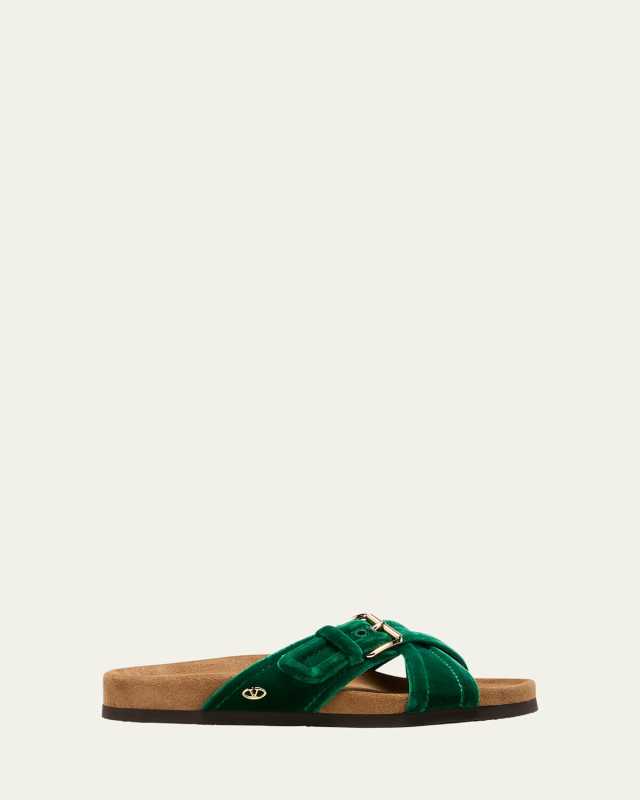 Anywhere Crisscross Buckle Slide Sandals